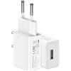 Locatis 2 Pezzi Caricabatterie Alimentatore, 10W USB Caricatore 5V 2A Presa USB Spina per iPhone, iPad, Samsung Galaxy, Huawei, Google Pixel, Cuffie, phone, Tablet, Ricarica Parete Caricabatterie Adattatore