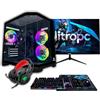 NitroPC - Pack Bronze Plus | PC Gaming completo (AMD Ryzen 5 5655G 6/12 4.4GHz, RX Vega 7, RAM 16GB, M.2 1TB, Windows 11 PRO, RGB | WiFi, monitor 24, tastiera, mouse, cuffie) PC desktop (nero)