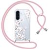 Yoedge Cover con Cordino per Samsung Galaxy A57 5G 6,7, Aesthetic Disegni Fiori Custodia con Collana Tracolla Laccio Collo, Sottile Silicone Antiurto Protettiva Case per Samsung A57,05