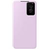 Samsung Smart View Wallet Cover custodia a portafoglio con finestra di visione notifiche per Galaxy S23+, Viola