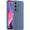 HULLIN Custodia per Telefono in Silicone Colorato, Adatta per Samsung Galaxy S23 (6.1) - Grigio lavanda