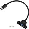 YINGAYOU Prolunga USB C Pannello Cavo Prolunga USB 3.0 con Pannello Trasmissione Dati a 5 Gbps e Alimentazione per Laptop, PC, Pannello Cruscotto Auto e Barca (USB C, 0.5 m)