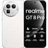 realme GT 8 Pro Smartphone 5G Snapdragon 8 Elite Gen 5, 12GB+256GB 6.79 QHD+ 144Hz AMOLED, Batteria 7000mAh & 120W SuperVOOC/50W Wireless, 200MP Teleobiettivo + 50MP IMX906 + 50MP Grandangolo, White