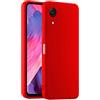 HULLIN Custodia per Telefono in Silicone Colorato, Adatta per Samsung Galaxy A03 Core (6.5) - Rosso Cina