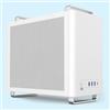 NEWWAY NC1 - Case PC Mini Tower Portatile - Compatibile con Mini-ITX, ITX, Micro-ATX - USB di Tipo C - 1 x Ventola Inclusa 9MM 3 PIN Molex - Parete in Rete Metallica - Bianco