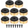 QUARKZMAN 8 Pezzi Piedini Isolanti Per Altoparlanti, 35mmx15mm Base Antivibrante In Schiuma Plastica Per Supporto Amplificatore Anti Vibrazione Per Sistema Audio CD HiFi Home Theater, Oro