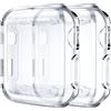 Upeak Cover per Apple Watch Series 3 2 1 Custodia 38mm, 2 Pacchi Protettiva Case in Morbido TPU Compatibile con iWatch Series 1/2/3, Chiaro/Chiaro