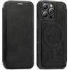 MODFYN Portafoglio Cover per iPhone 16 Pro Max, Pelle PU Wallet Case Flip Libro con Porta Carte Slot Blocco RFID Antifurto Custodia per Apple iPhone 16 Pro Max.Black