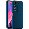 HULLIN Custodia per Telefono in Silicone Colorato, Adatta per Samsung Galaxy S23 (6.1) - Blu zaffiro