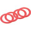 QUARKZMAN Gomma Altoparlante Schiuma Bordo Surround Anelli 4 68mm x 100mm Perforato Subwoofer Anelli Sostituzione Parti per Altoparlante Riparazione o Fai da Te Rosso 4pz