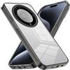 Jiajihua Compatibile con Honor X9a 5G RMO-NX1 Custodia trasparente 2 in 1 [TPU+PC] Cover Black