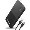 Sunslice | Gravity 10 - Power bank per smartphone 10000 mAh, 1 porta USB-C (ingresso e uscita), 2 porte USB-A (uscita), 18W Ultra Fast Power per tutti gli smartphone.