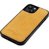 Porter Riley - Custodia in pelle compatibile con iPhone 13 Pro (6.1). Premium ultra sottile in vera pelle bumper/custodia in pelle/paraurti (marrone chiaro)