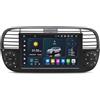 SWTNVIN Android 14 Autoradio per FIAT 500 (2007-2015) Car Radio wireless Carplay/Android Auto,Bluetooth 5.0 Supporto GPS Navi DSP/WiFi/ 4G/FM/RDS con schermo touchscreen da 7 pollici (Nero 4+64G)