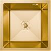 ANW HOME Lavello Cucina 1 Vasca 44x44 cm, Oro PVD