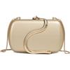 JIABAOZ Borsetta Da Sera Donna Clutch Con Stampa Serpente Elegante Pochette Piccolo Con Catena Borsa A Tracolla Per Cocktail Festa Ballo Cerimonia (oro champagne)