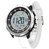 Forrader Orologio digitale da uomo, impermeabile, militare, per sport all'aria aperta, fitness, con conteggio calorie, cronometro, sveglia, bianco