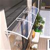 kefu01 Pensilina Tettoia per Porta o Finestra Silenzioso e Impermeabile,Pensilina da Esterno d'Ingresso,Tenda da Veranda di Protezione UV,Pensilina Copriporta in Policarbonato (80x180cm/31x71)