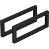 JYiuog Supporto per lavandino, supporto per lavabo, supporto a parete in metallo, porta-mensola, supporto console per lavabo, versatile supporto da parete (nero, 40 cm / 2 pezzi)