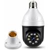 Generico Telecamera WiFi Lampadina 360° 1080P Full HD E27, IP Camera Bulb PTZ Interno con Visione Notturna LED IR, Rilevamento Movimento, Audio Bidirezionale, App iOS Android, Sicurezza Casa