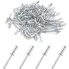 AYHYHLJZJ 100 rivetti ciechi (4 mm x 12 mm) in alluminio, resistenti alla corrosione, resistenti al calore, forte collegamento per applicazioni interne ed esterne