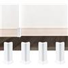INCREWAY 4 protezioni angolari per battiscopa, autoadesive, protezioni per bordi da parete, in plastica, connettori per angoli esterni per installazione di casa e ufficio (bianco)