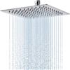 HardiValue Soffione doccia a pioggia, in acciaio inox, ugelli anticalcare (cromati, 25 x 25 cm)