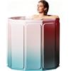 BONJUME Vasca Da Bagno Pieghevole, 80x70 cm (LxA) Vasca Da Bagno Portatile Per Bagni Caldi E Freddi Per Piccoli Bagni Doccia Spa E Benessere Bagno Di Ghiaccio Vasca Di Ghiaccio Per Adulti