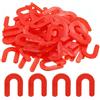 QUARKZMAN 300pz Distanziatori per Piastrelle con Spessore a Ferro di Cavallo 3mm 1/8 Forma a U Distanziatori Piastrelle Pavimento in Plastica per Pareti Pavimenti, Rosso