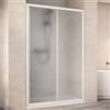 Yellowshop Porta Doccia Blank Nicchia Scorrevole 100/120/140 cm - Vetro Temperato Opaco 4 mm - Profili in Alluminio Bianco - Altezza 190 cm - Box Doccia Salvaspazio per Bagno (120 (da 117 a 121 cm))