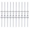 DTGN 4mm x 6mm (DxL) Ciechi Rivetti - 120pz - Buoni per Macchinari Giunzione - Alluminio Cupola Aperto Terminale Rivetto