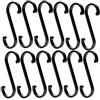 Changyeah Gancio a S, 12 pezzi, da appendere, in alluminio, resistente, di alta qualità, nero, impermeabile, per cucina, camera da letto, ufficio, balcone, cucina