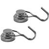 Magnetastico | 2 X flessibile gancio magnetico in neodimio 25 mm Ø | Forza 18 kg | ganci da cucina, bagno, Gancio Accappatoio, gancio da parete, da soffitto gancio