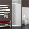 OGOMONDO Box Doccia a Soffietto in PVC, Apertura Laterale, 185 cm Altezza, Reversibile, Chiusura Magnetica, Bianco (Bianco, 90 cm)
