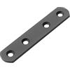 OMIDEAS 10 x Piastre di giunzione piatte (97 x 20 x 3) Staffa di riparazione dritta di giunzione di fissaggio di riparazione di supporto per ripiano in acciaio inossidabile nero Connettore piatto