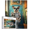 Generic Puzzle da 1000 pezzi per adulti - Animali carini e divertenti - Puzzle d'arte nordica per il bagno - Giochi di attività familiari - Puzzle colorato per la decorazione d'interni - Regali 50 x 70
