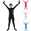 Generic Body in spandex per bambini e ragazze, a faccia aperta, per Halloween, tuta aderente a maniche lunghe, a vestito intero, per bambini, adorabile, per festival, tuta aderente per bambini, nero