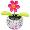Wpppan 1 pezzo rosa carino energia solare flip flap fiore insetto per decorazione auto altalena danza fiore ecologico Bobblehead fiori danzanti solari in vasi colorati, kit di apprendimento e istruzione, kit