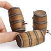 Odoria Casa delle Bambole Barile Miniatura: 3 Pezzi 1/12 Scala Botte Legno Quercia per Vino Whisky Bar Festa Fattoria Retrò Vintage - Mini Dispenser per Bevanda Birra Alcol Liquore per Cucina