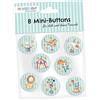 PaPIerDraCHeN 8 Mini Spille per Bottoni (25mm) Come Regalo per Il Compleanno dei Bambini | Decorazione per Astuccio o Borsa di Scuola | Regalo per Il Primo Giorno di Scuola - Design Circus - Set 3