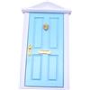 Nabeta Deco Porta gnomo in legno, decorazione natalizia, Mini elfi in legno, porta rossa rosa blu bambola casa mobili decorazione accessori porta apribile..