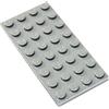 LEGO Parti e pezzi: grigio chiaro (grigio pietra media) 4x8 piastra x4