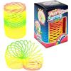 BLUECHOLON Mega Spirale Arcobaleno Classico XXL, Giocattolo di plastica, 13 x 11 cm, 15 x 8 cm, ondulato, forma pentagonale e circolare (ondulata 10 x 8)