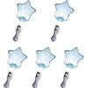 Beimus Set di 5 bastoncini luminosi a forma di cuore e stella, con luci a LED, per festival, celebrazioni, concerti