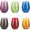 GALILEO Set 6 Bicchieri Acqua 550 ml in Vetro, Luce Color Sibilla