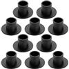 ZENFUN Set di 10 portacandele conici, portacandele in ferro nero, centrotavola da tavolo, portacandele nero opaco, per decorazione domestica, feste, matrimoni, anniversari
