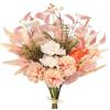 Pusuny Bouquet di fiori artificiali finti per decorazione, composizioni floreali in seta, bouquet da sposa, centrotavola, decorazione rustica, vaso da interni, decorazione floreale da tavolo (champagne)