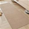 KMVIZI Tappeto Cucina Antiscivolo Lavabile, 45x180cm Tappeto Cucina in Ciniglia, Passatoia Assorbente in Gomma, Runner Facile da Pulire, per Sala da Bagno, Disimpegno, Pranzo, Lavanderia, Marrone