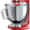 Buithafu Ciotola in acciaio inox per KitchenAid, 4,5-5 litri | Ciotola di ricambio con manico per frullatore compatibile; versione argento