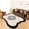 RUGMRZ Tappeti Per Bimbi Gioco 140X200Cm Soggiorno Moderni 12 Da Passatoie Corridoio Divani Tappeto Oro Diamante Velluto Irregolare Luce Lusso Lavabile Bordi Neri